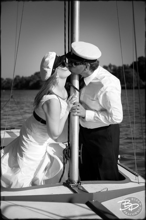 Fotografia ślubna małopolska sesja żeglarska 10
